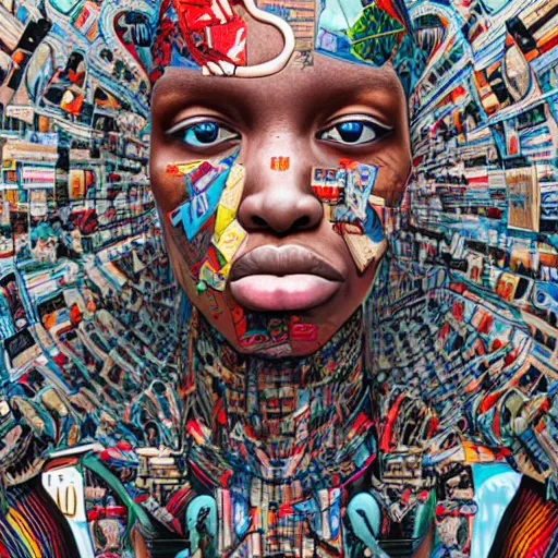 Prompt: identity crisis by betsy walton, naudline pierre, james jean, contemporary art, hyper detailed