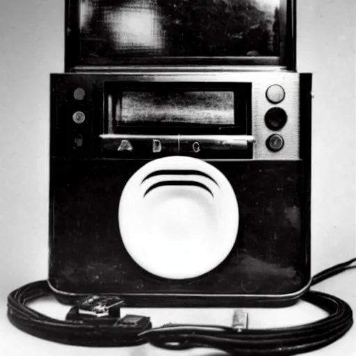 Image similar to a photo of an iPod portable radio, manufactured in the 1930s, 1935