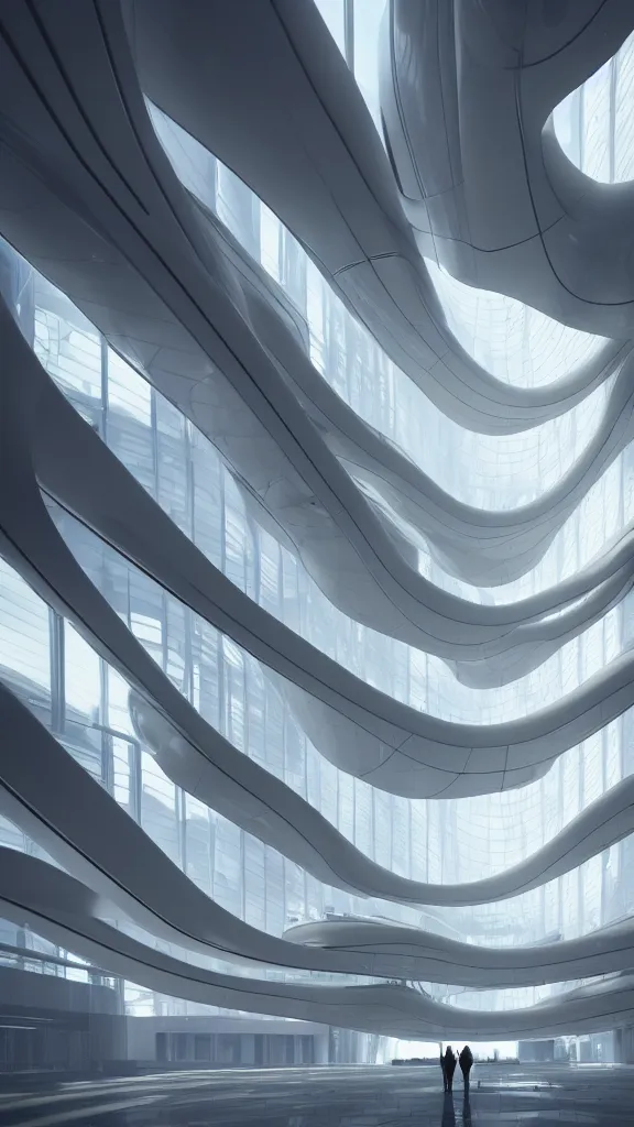 Image similar to the inside of a very tall building, big pods, big windows, octane render, warm colour scheme, white, cyberpunk architecture by zaha hadid, cinematic, scenery, unreal engine, render, cgsociety, modernism, futuristic, artstation, sci - fi, high detail, high quality, close up angle, people walking