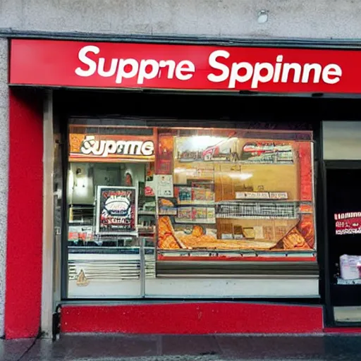 Image similar to <supreme pizza>