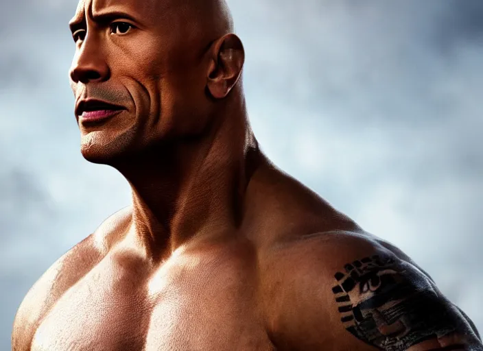 Prompt: dwayne the rock johnson in the ufc, 4 k, photorealistic