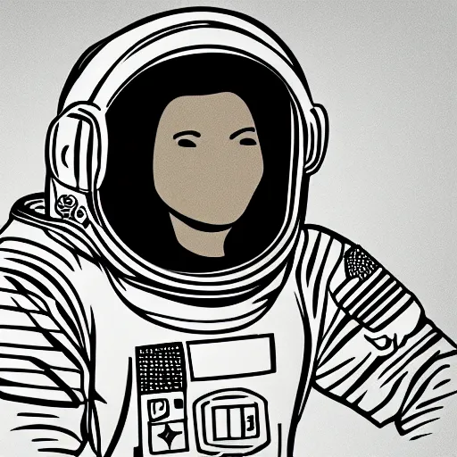 Image similar to realism kind of illustration of a astronaut