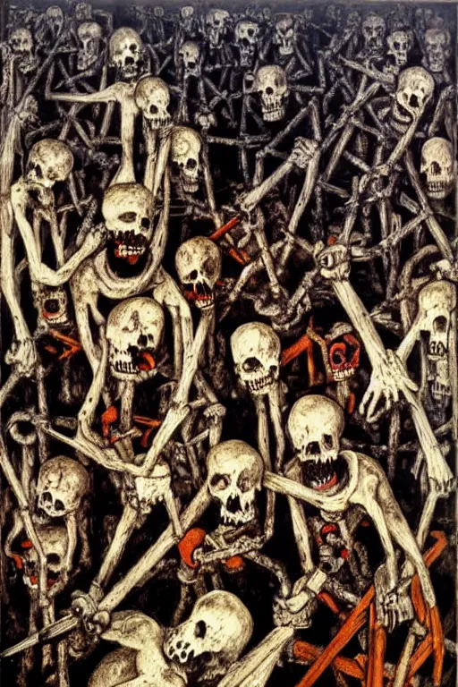 Image similar to death row, highly detailed painting by otto dix