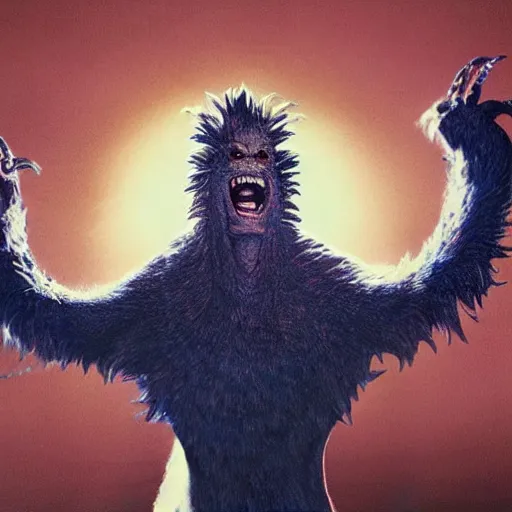 Image similar to a 6 0's live action tv show sci - fi portrait of mick jagger as a giant kaiju monster, hyper realistic