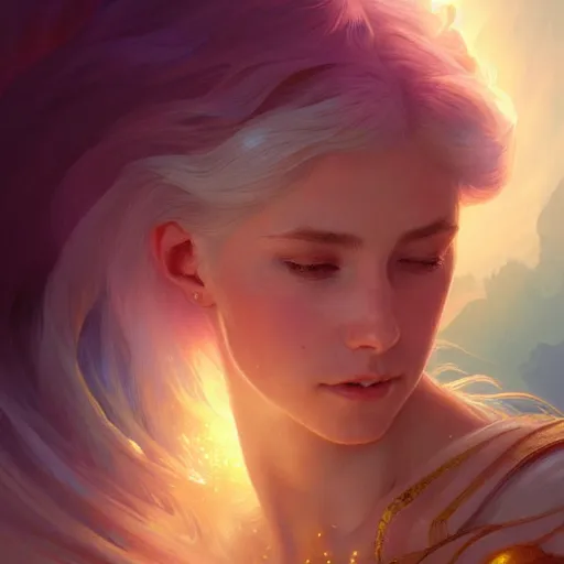 Image similar to aurora, child of light, highly detailed, digital painting, artstation, concept art, smooth, sharp focus, illustration, Unreal Engine 5, 8K, art by artgerm and greg rutkowski and alphonse mucha