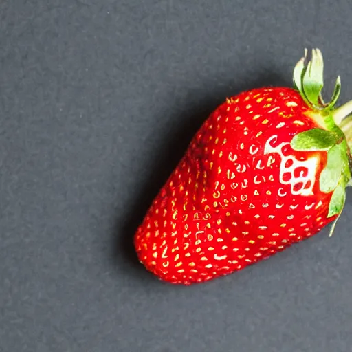 Image similar to a strawberry with legs