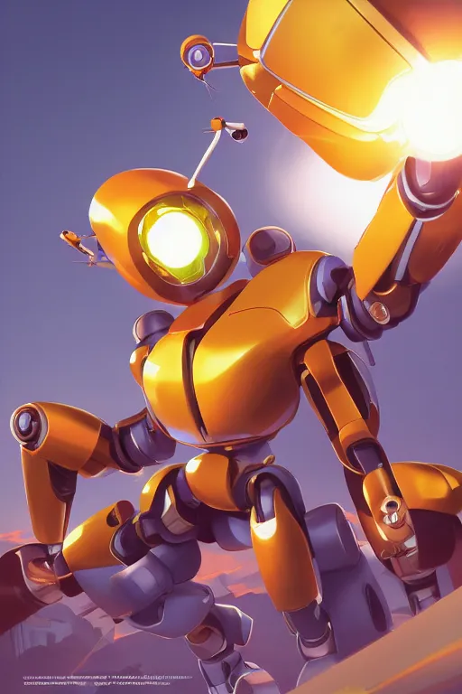 Image similar to metabots medabots medarotto medarot robot, behance hd by jesper ejsing, by rhads, makoto shinkai and lois van baarle, ilya kuvshinov, rossdraws global illumination ray tracing hdr radiating a glowing aura