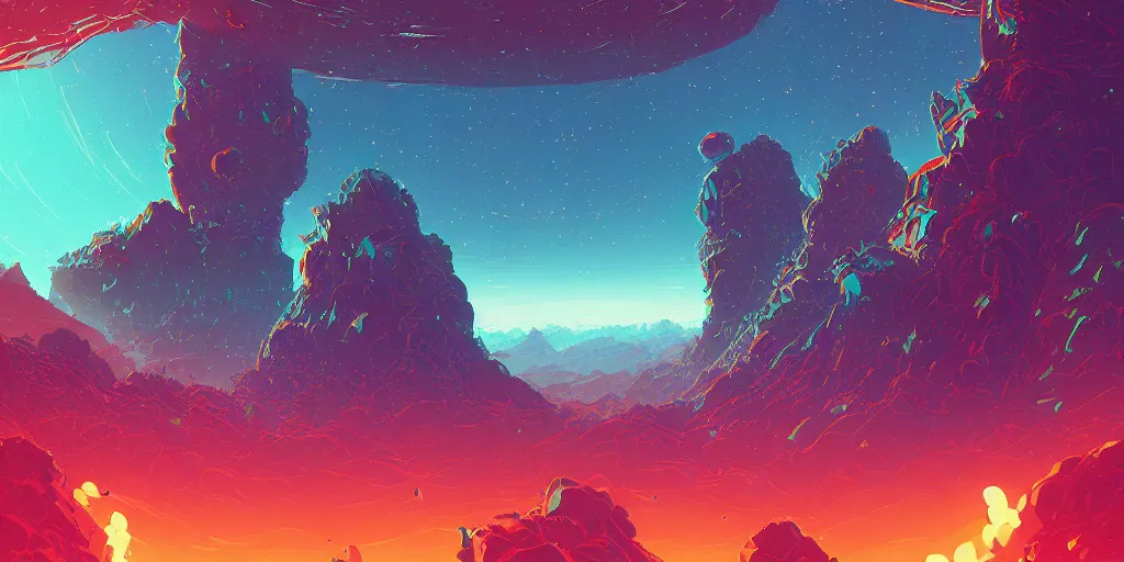 Image similar to asteroids by alena aenami, petros afshar, anato finnstark