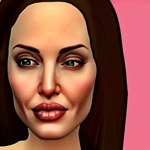 Prompt: angelina jolie in the sims