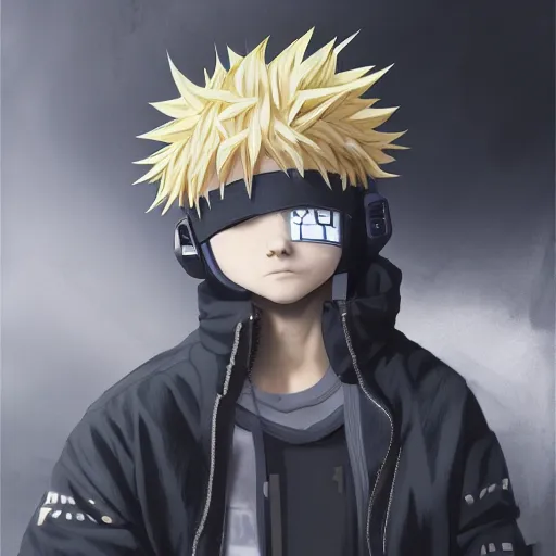 Image similar to realistic killua zoldyck with mask, techwear, streetwear, cyberpunk style outfit, greg rutkowski, artgerm, ross tran, takato yomamoto, wlop, ilya kuvshinov, intricate complexity, detailed portrait, 4 k, cinematic lighting, artstation, sharp focus, smooth, hd, hdr, award winning, octane render