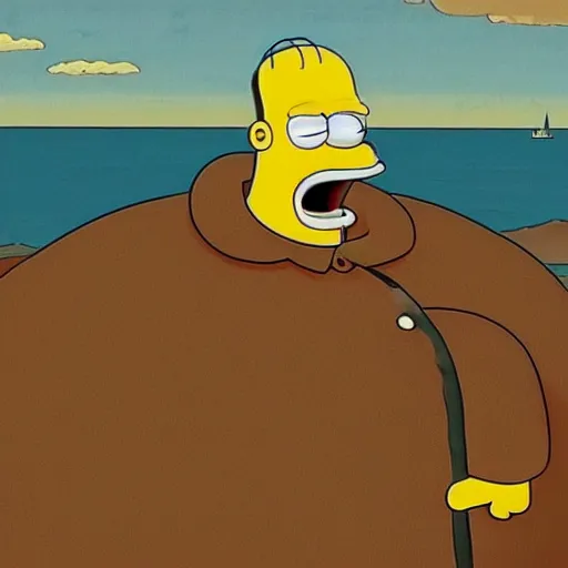 Prompt: the baron homer simpson harkonnen floating dune