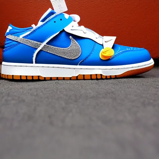 Image similar to nike dunk low off - white royal blue photograph