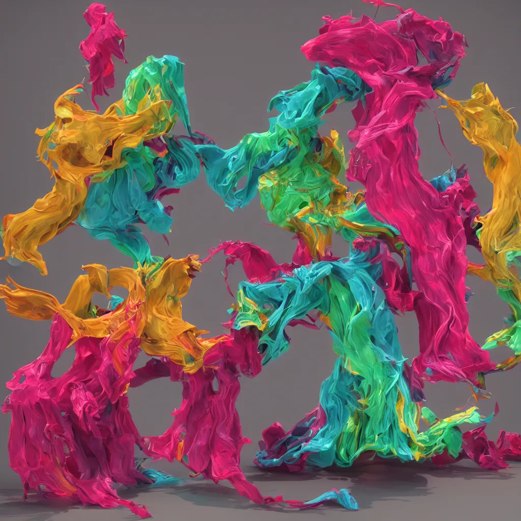 Image similar to painful pleasures by lynda benglis, octane render, colorful, 4 k, 8 k