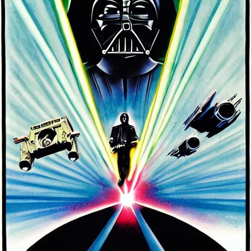 Image similar to Star Wars A New Hope poster in the style of Georgia O'keeffe