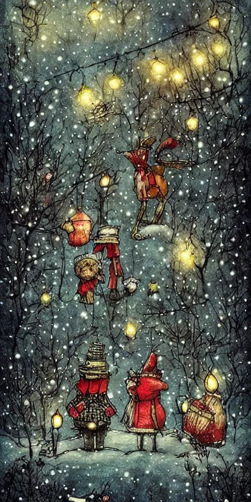 Image similar to a christmas card scene by alexander jansson