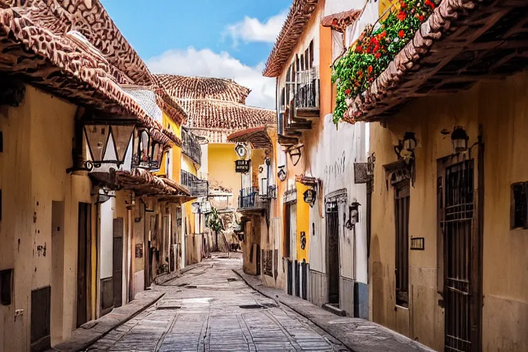 Image similar to Cinematography of navalguijo street in Avila by Emmanuek Lubensky