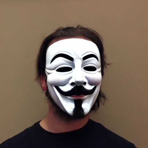 Image similar to anonymous face tattoo on the face of anonymous