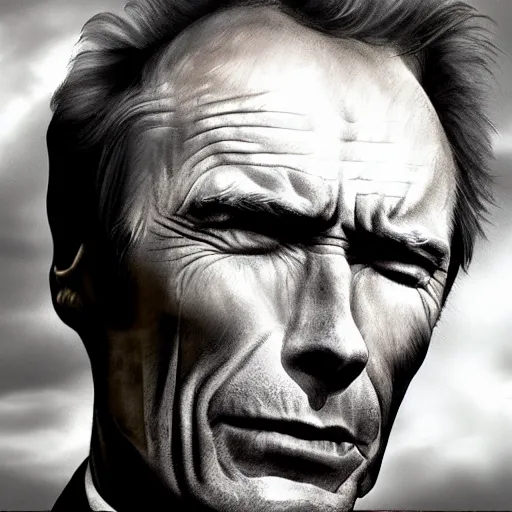 Image similar to clint eastwood new zealand digital art