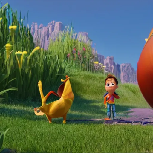 Prompt: Zelenskyy as seen in Disney Pixar\'s Up (2009)