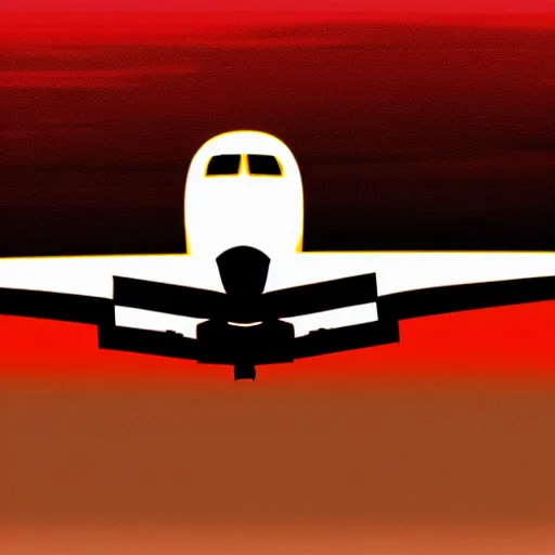 Prompt: airplane at night in the style of Hiroshi Nagai