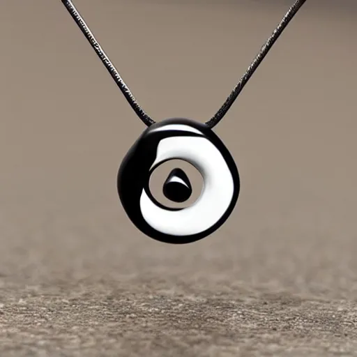 Image similar to a yinyang necklace, realistic, 4 k
