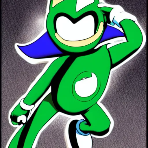 Prompt: sonic as the green lantern