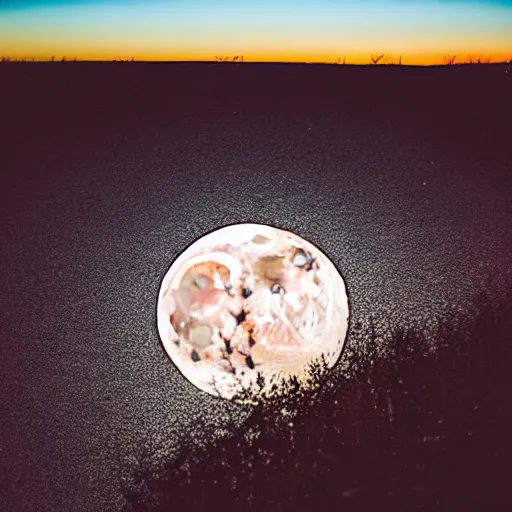 Image similar to photo of moon falling on the earth