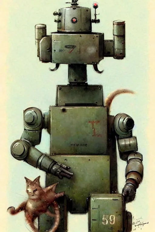 Image similar to (((((1950s military robot pet . muted colors.))))) by Jean-Baptiste Monge !!!!!!!!!!!!!!!!!!!!!!!!!!!