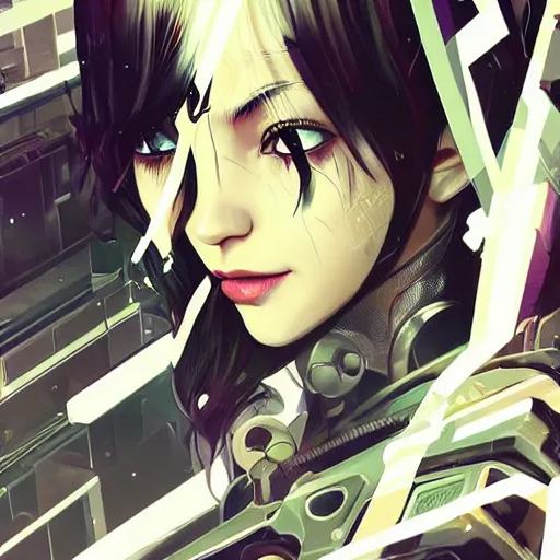 Prompt: Frequency indie album cover, luxury advertisement, lime and white colors. highly detailed post-cyberpunk sci-fi close-up cyborg detective assassin girl in asian city in style of cytus and deemo, mysterious vibes, by Ilya Kuvshinov, by Greg Tocchini, nier:automata, set in half-life 2, beautiful with eerie vibes, very inspirational, very stylish, with gradients, surrealistic, dystopia, postapocalyptic vibes, depth of filed, mist, rich cinematic atmosphere, perfect digital art, mystical journey in strange world, beautiful dramatic dark moody tones and studio lighting, shadows, bastion game, arthouse