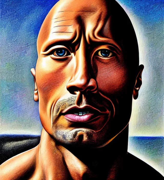 The Rock - Dwayne Johnson - pop art portraits and others - Digital