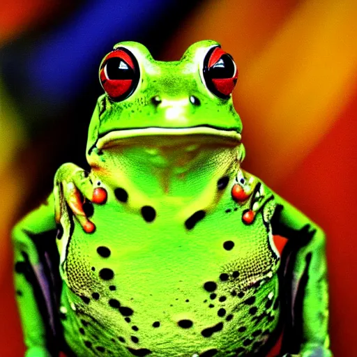 Image similar to Woman Frog sharp focus colorful realistic photograph