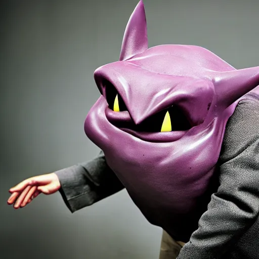 Prompt: national geographic professional photo of gengar, award winning