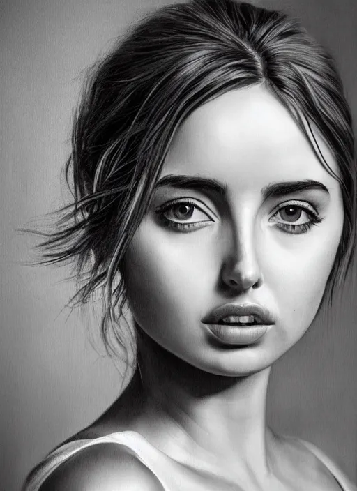 Prompt: hyper realistic, highly detailed portrait of ana de armas, tomasz stefanowski