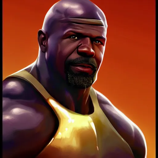 Image similar to Portrait of Terry Crews as a gladiator, mattepainting concept Blizzard pixar maya engine on stylized background splash comics global illumination lighting artstation lois van baarle, ilya kuvshinov, rossdraws