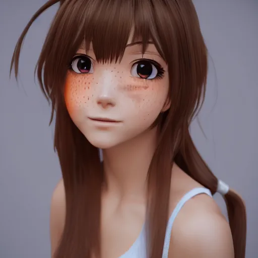 Render of a very very beautiful 3d anime girl, long | Stable Diffusion |  OpenArt