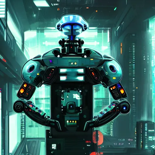 Image similar to cyberpunk mechanoid