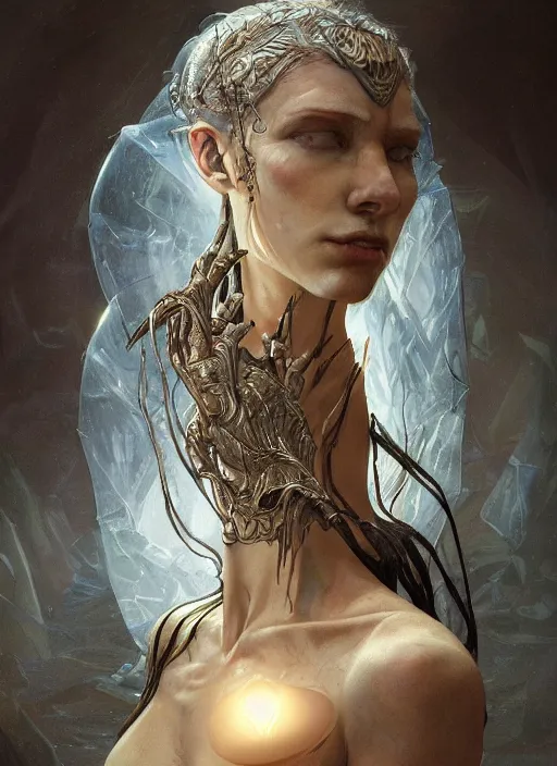 Image similar to avatar poet, physically accurate, moody dynamic lighting, very very intricate, very very elegant, highly detailed, digital painting, artstation, HR GIGER, Hieronymus Bosch, Francis Bacon, concept art, smooth, very beautiful, sharp focus, illustration, art by artgerm and greg rutkowski and alphonse mucha