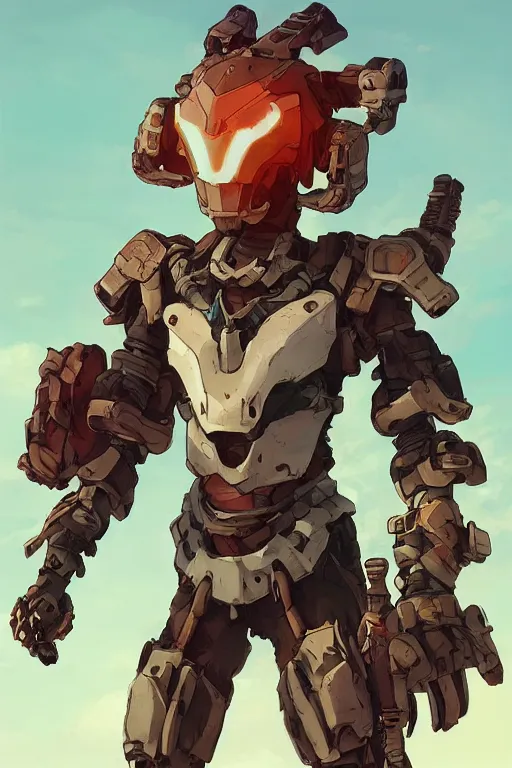 Image similar to combination suit armor aloy horizon forbidden west horizon zero dawn robot ninja mask helmet backpack tribal, art gta 5 comics, official fanart behance hd artstation by jesper ejsing, by rhads, makoto shinkai and lois van baarle, ilya kuvshinov, ossdraws radiating a glowing aura cgi rtx 2 0 2 2