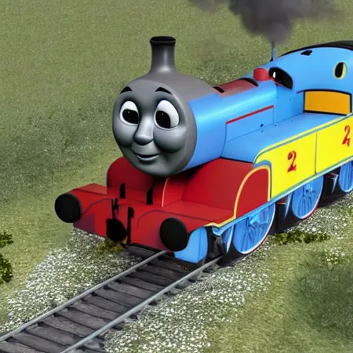 Prompt: thomas the tank engine is the thermonuclear warhead