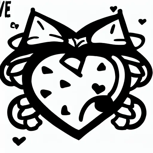 Image similar to cute hedgehog heart love laughing cute adorable emote twitch waving lineart