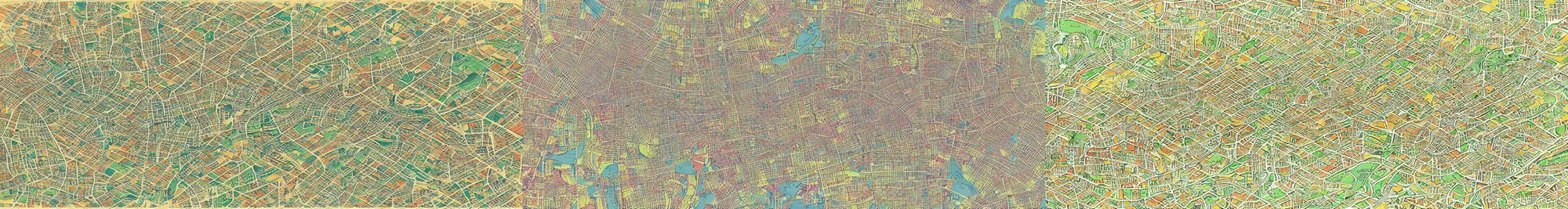 Prompt: city isometric map, with a lot of details in different pastel colours, made by Ernst Haeckel