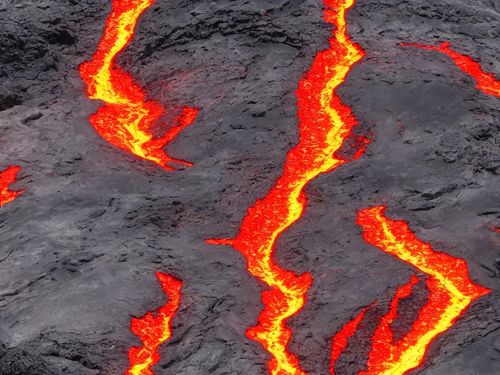 Prompt: Erupting volcanoes and churning lava, rendered in high resolution ,highly detailed, realism engine