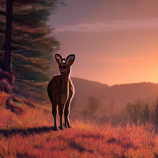 Prompt: doc brown as bambi in the movie bambi, movie still 8 k hdr atmospheric lighting