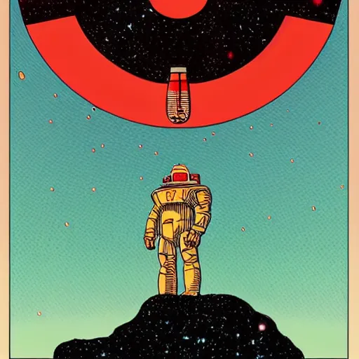 Image similar to elon musk retro minimalist portrait moebius starwatcher comic by jean giraud, 8 k