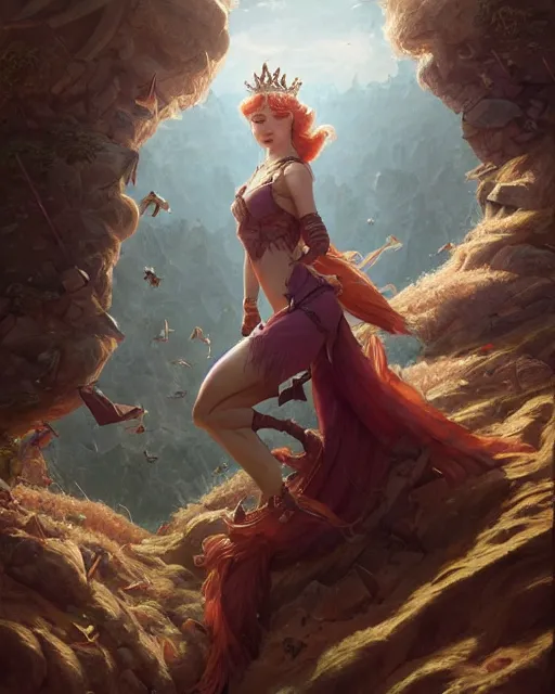 Prompt: princess falling, highly detailed, d & d, fantasy, highly detailed, digital painting, trending on artstation, concept art, sharp focus, illustration, global illumination, shaded, art by artgerm and greg rutkowski and fuji choko and viktoria gavrilenko and hoang lap