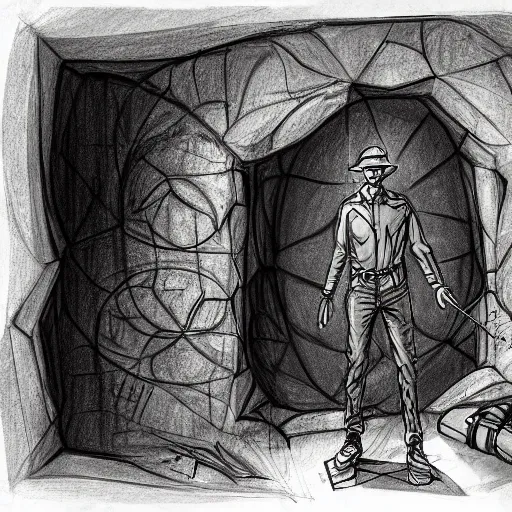 Prompt: the man inside the wall, explorer sketch, eldritch journalist, concept art, grand scale, intricate detailed