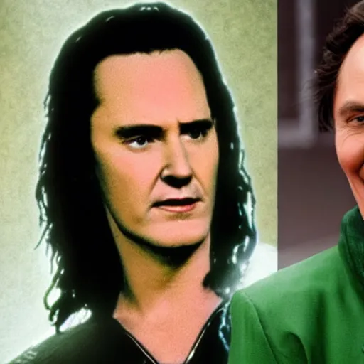 Image similar to young norm macdonald as Loki in Thor