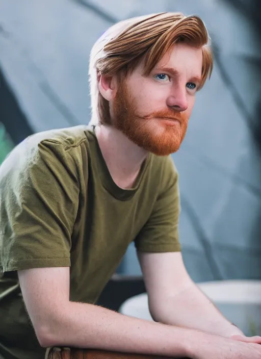 Image similar to portrait photo still of real life philip j fry, 8 k, 8 5 mm, f. 1 4