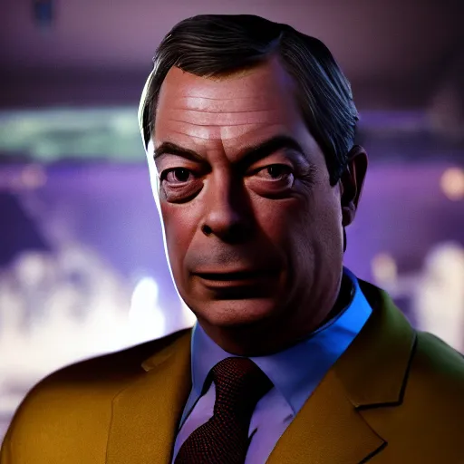 Prompt: nigel farage in mortal kombat, splash art, movie still, detailed face, cinematic lighting, dramatic, octane render, long lens, shallow depth of field, bokeh, anamorphic lens flare, 8 k, hyper detailed, 3 5 mm film grain