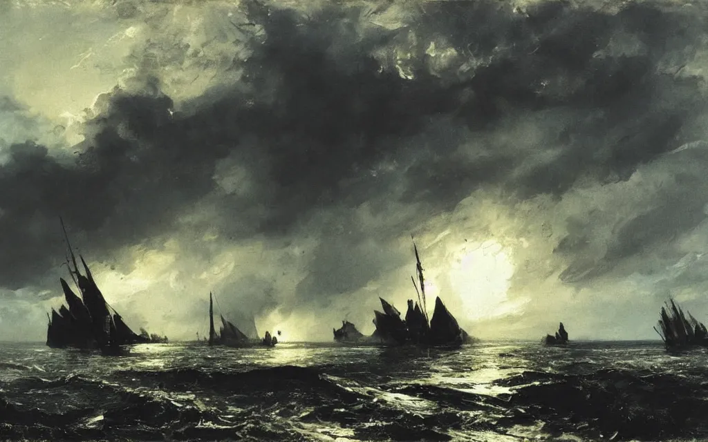 Image similar to a beautiful painting representative of the art style of peder balke